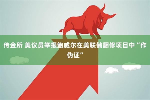 传金所 美议员举报鲍威尔在美联储翻修项目中“作伪证”